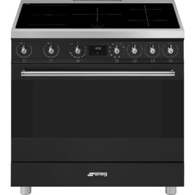 smeg c9immb2 piano de cuisson 90 cm induction four 115 l chaleur tournante noir mat