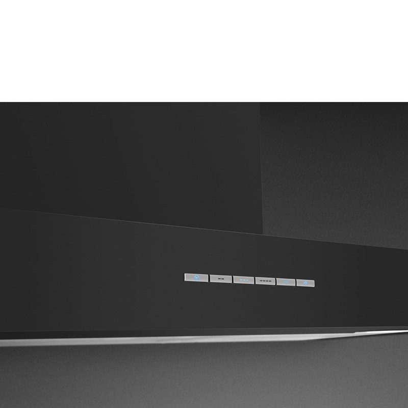 smeg kbt900ne hotte murale 90 cm noir mat 820 m³/h fonction 24h