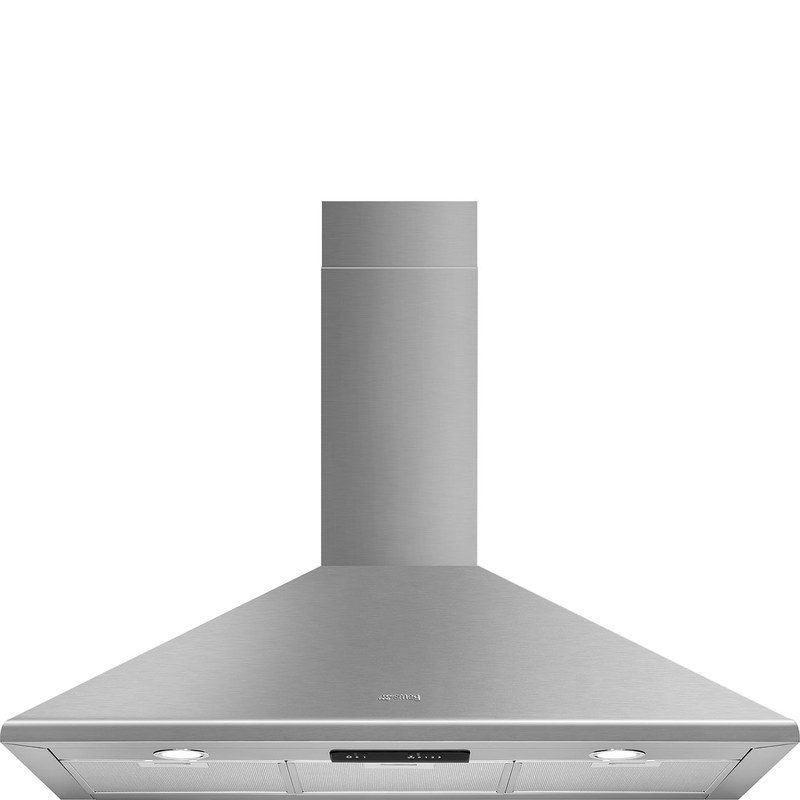 smeg ksed95xe hotte murale décorative pyramidale 90 cm inox 595 m³/h