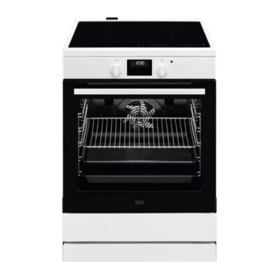 aeg cib6642abw cuisinière induction 60 cm 4 foyers steambake four 73 l