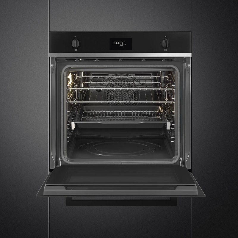 smeg sfp641pno1 four encastrable 60 cm pyrolyse 70l chaleur tournante noir