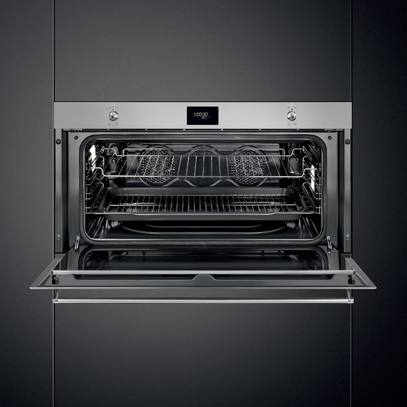 smeg sfpr9301tx four encastrable 90 cm pyrolyse 85l chaleur tournante inox