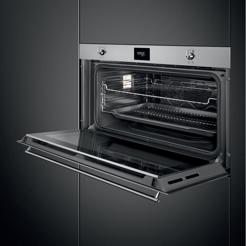 smeg sfpr9301tx four encastrable 90 cm pyrolyse 85l chaleur tournante inox