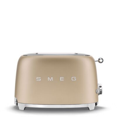 smeg tsf01chmeu grille pain 2 fentes 950 w or mat design années 50