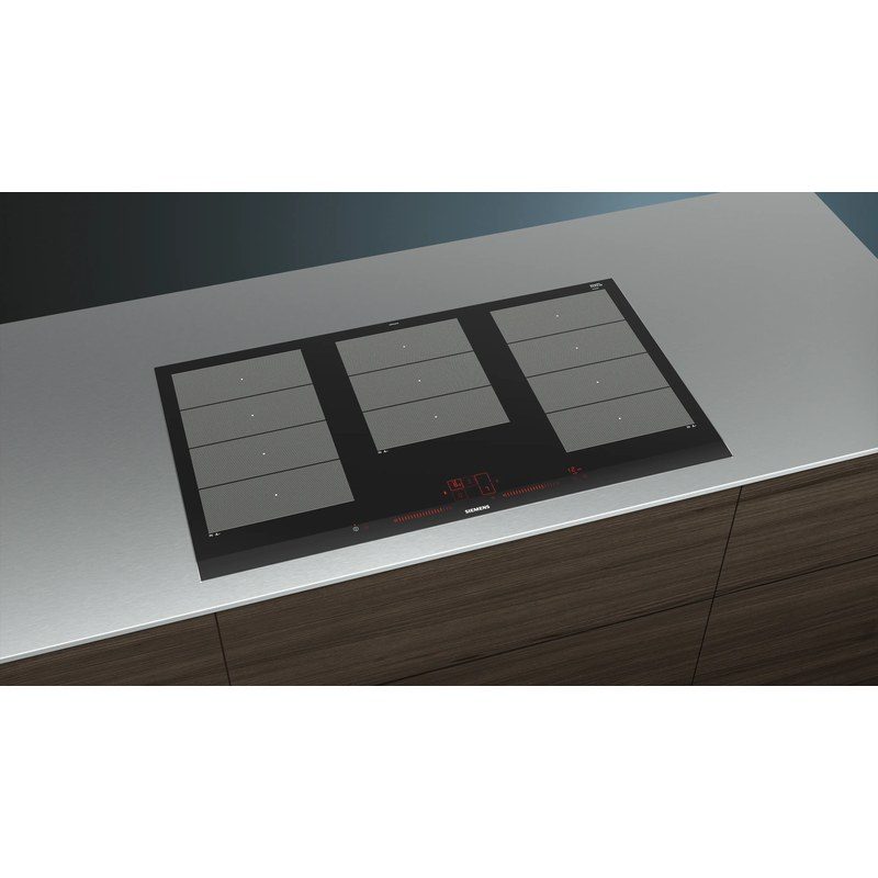 siemens ex975lxc1e iq700 table induction 90 cm 5 foyers flexinduction dual lightslider