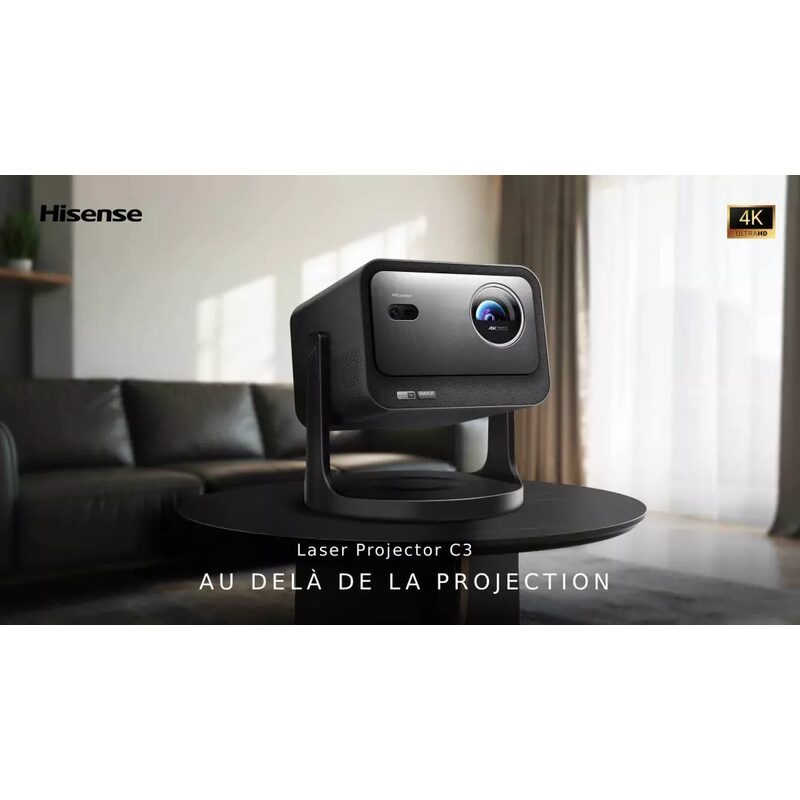 Vidéoprojecteur laser Hisense C3 4K sur table