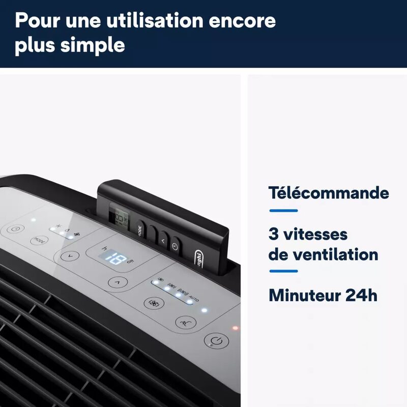 Panneau de contrôle climatiseur avec télécommande intégrée