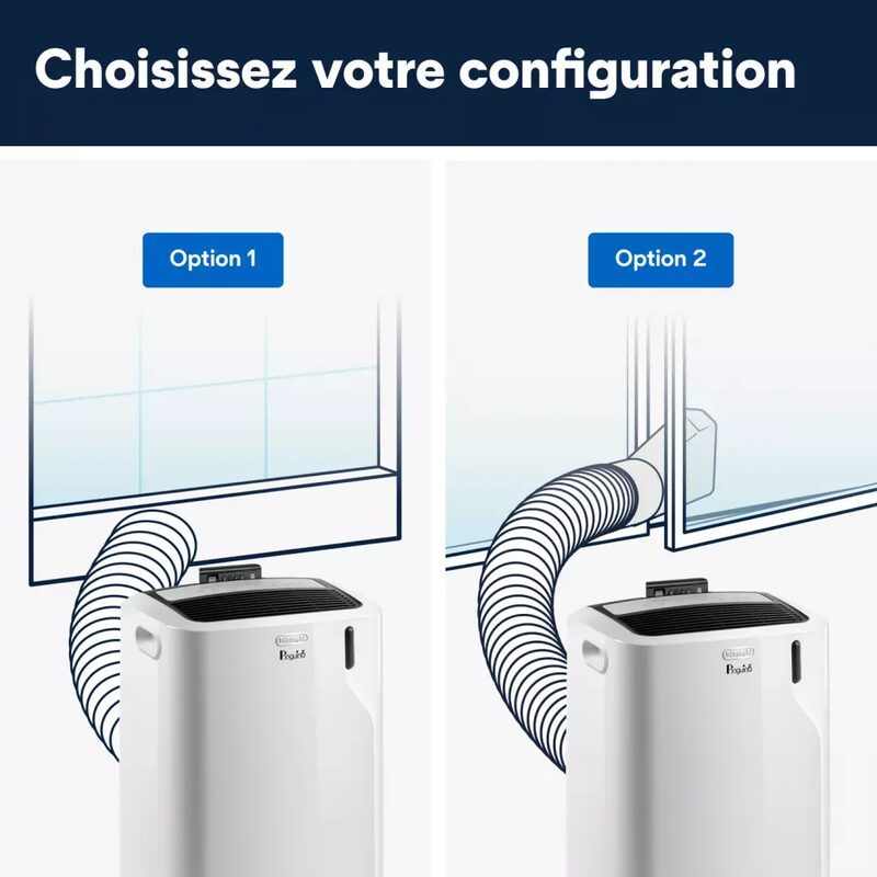 Climatiseur mobile avec deux options d’installation fenêtre