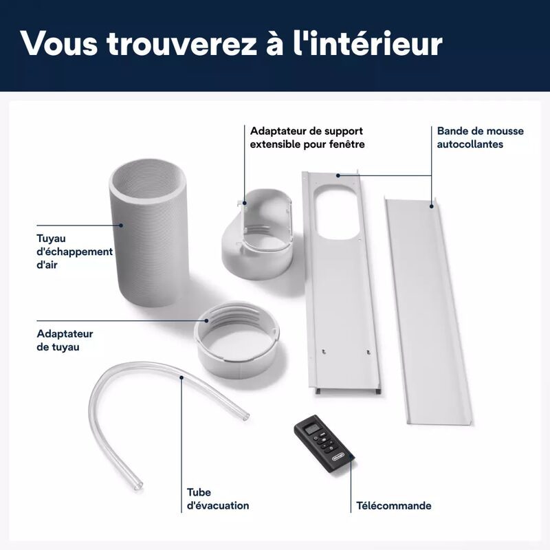 Kit d’évacuation pour climatiseur portable et accessoires