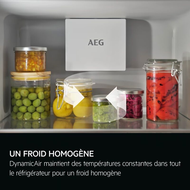 aeg nsc8t751ds réfrigérateur congélateur encastrable maxispace no frost 375 l