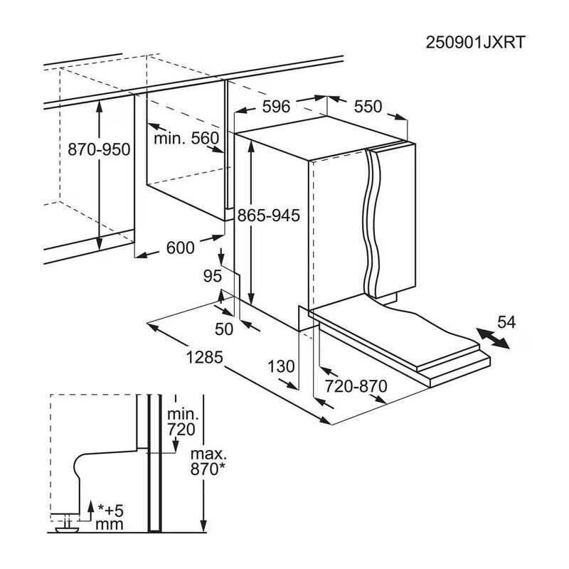 aeg gi8700b2sc lave vaisselle tout intégrable 60cm xxl max cleaningperformance