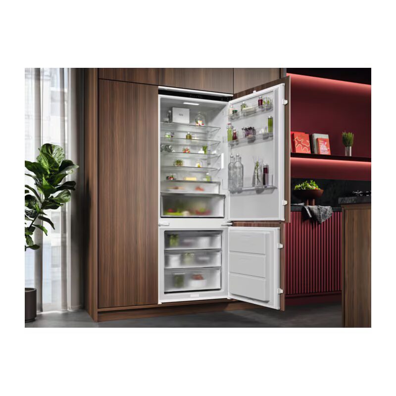 aeg nsc8t751ds réfrigérateur congélateur encastrable maxispace no frost 375 l
