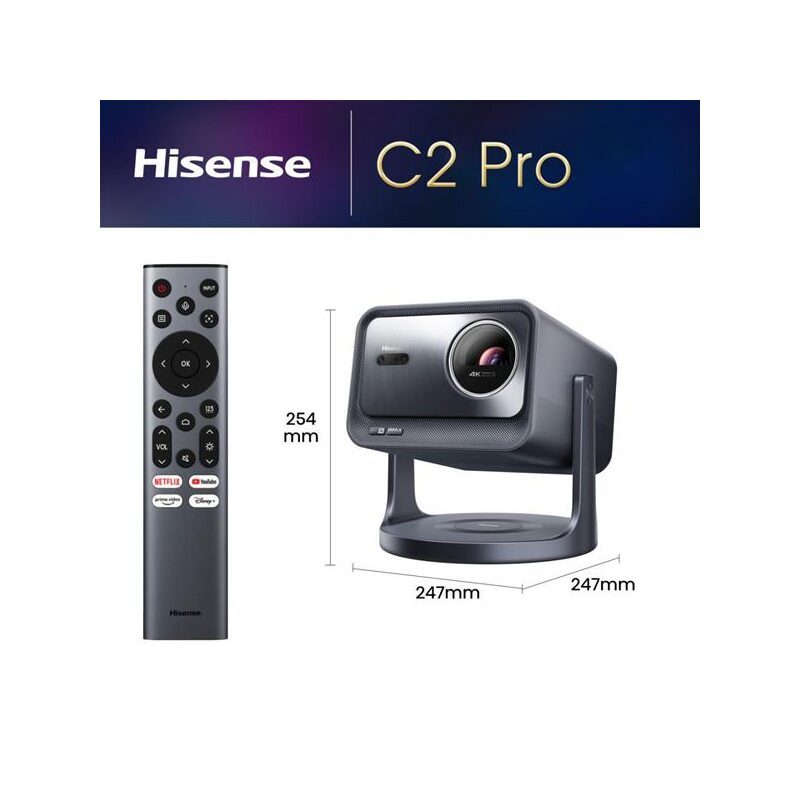 Vidéoprojecteur Hisense C2 Pro avec télécommande