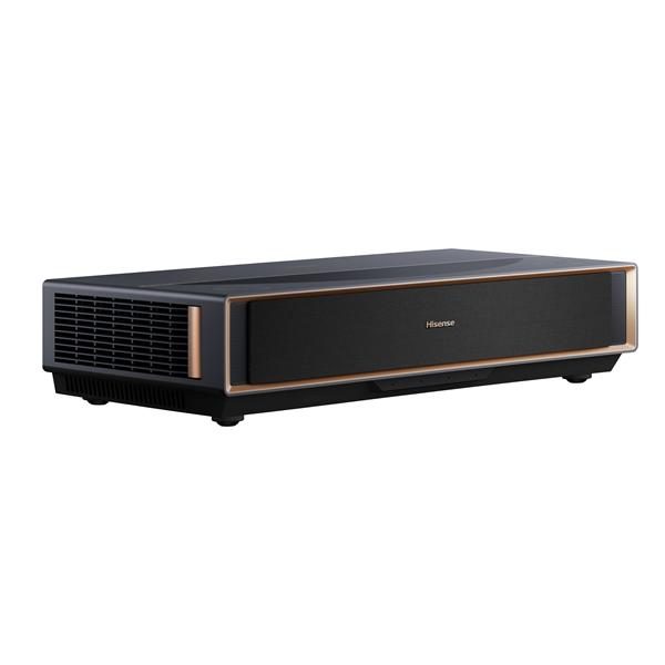 Vidéoprojecteur Hisense noir avec finitions cuivrées
