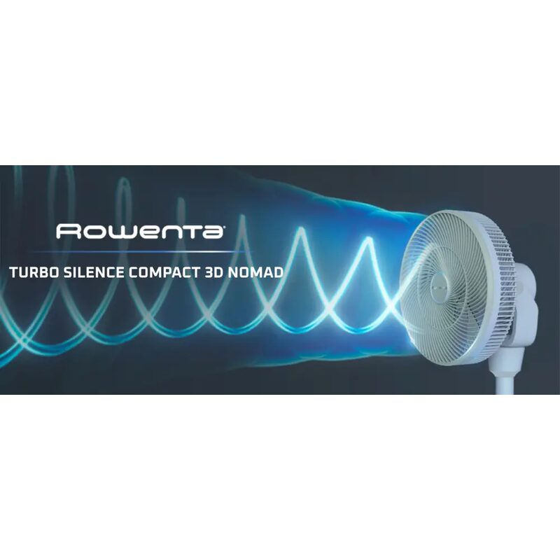 Ventilateur Rowenta Turbo Silence Compact 3D Nomad