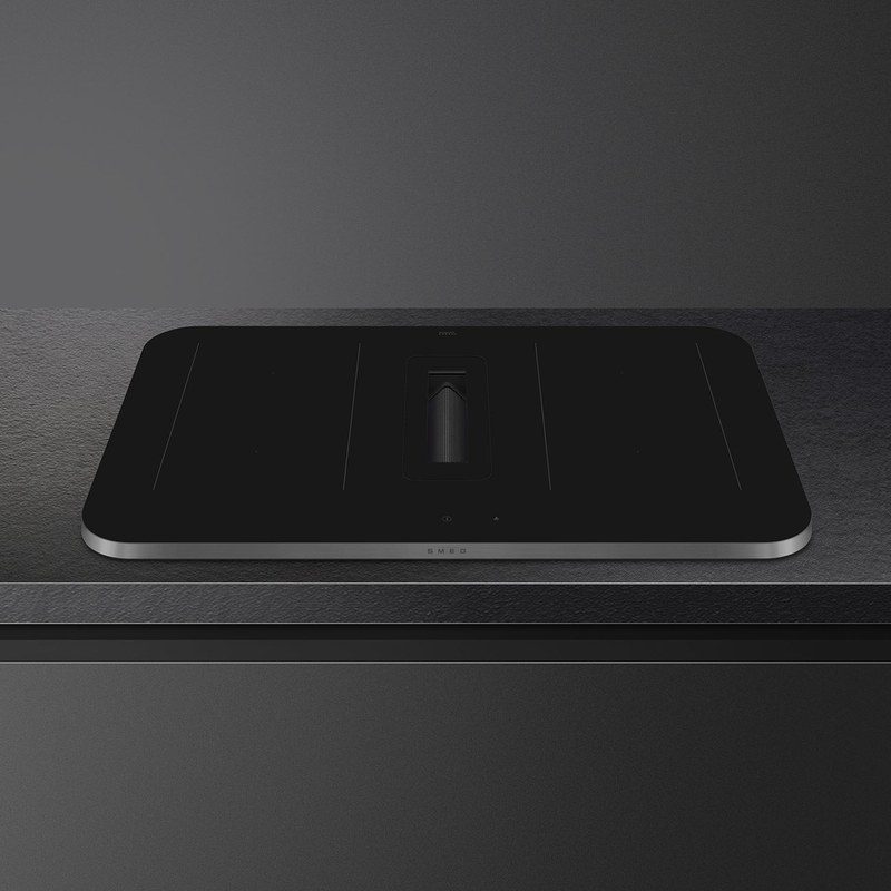 smeg hhsl7844x table de cuisson induction avec hotte intégrée 83 cm