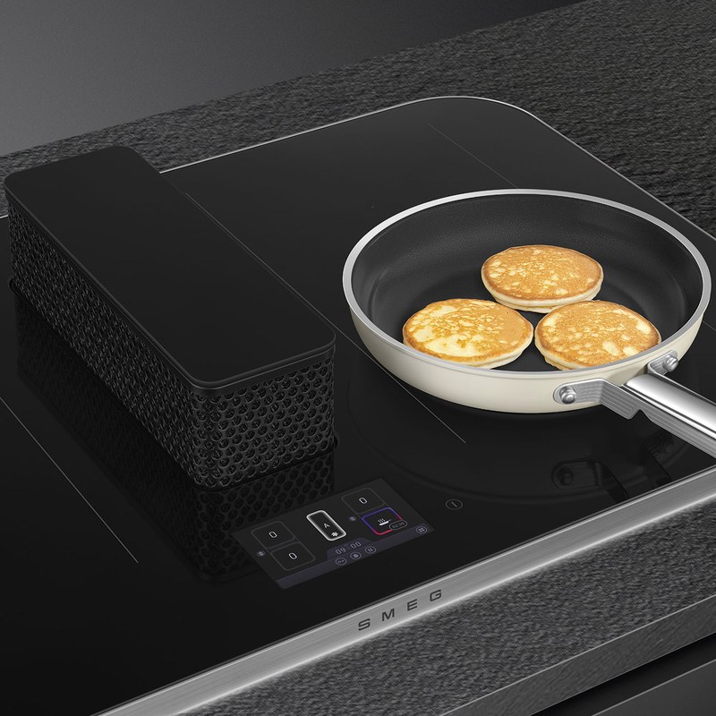 smeg hhsl7845x table de cuisson induction avec hotte intégrée 83 cm