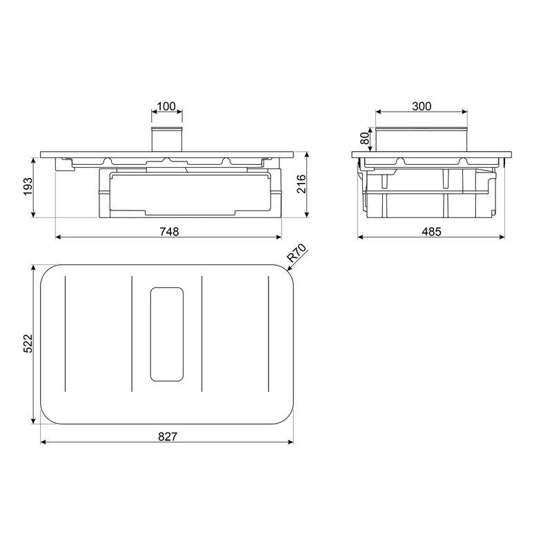 smeg hhsl7845x table de cuisson induction avec hotte intégrée 83 cm