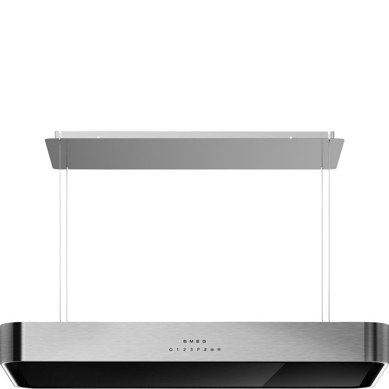 smeg ksls10x hotte décorative îlot central 100 cm aspiration périmétrale