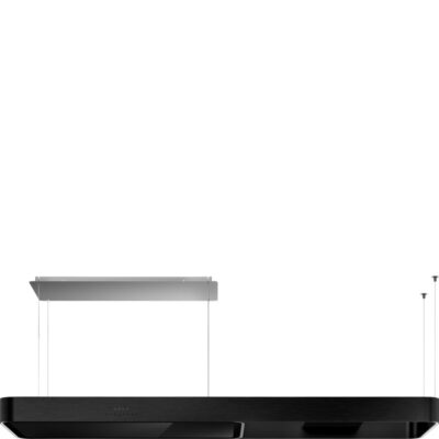 smeg ksls18mb hotte décorative îlot central 180 cm noir mat aspiration périmétrale