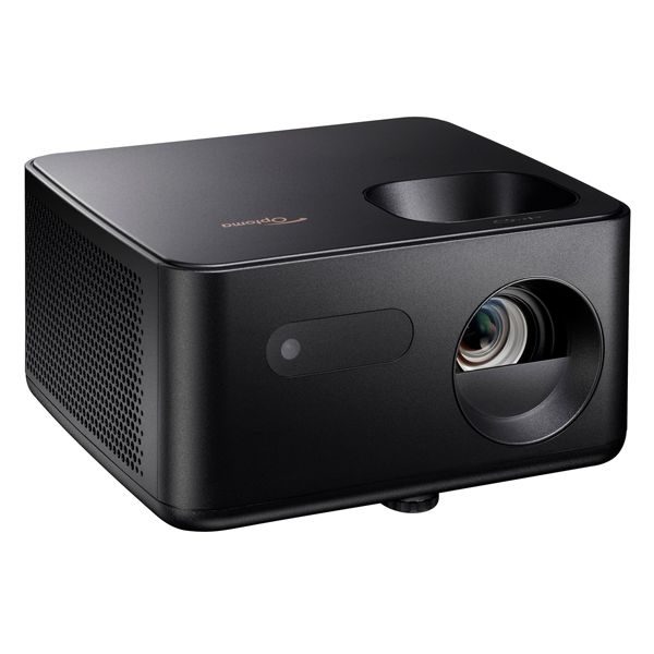 Projecteur vidéo noir Optoma vue en perspective