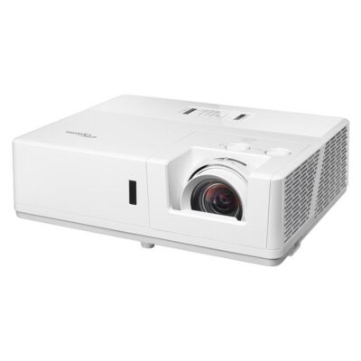 Vidéoprojecteur blanc moderne sur fond clair