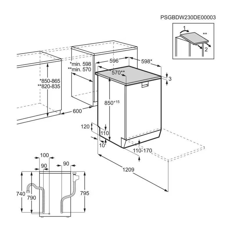 aeg ffb74717pm lave vaisselle 60 cm avec glasscare et maxiflex