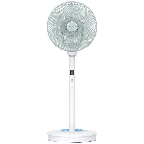 Ventilateur sur pied blanc avec base ronde