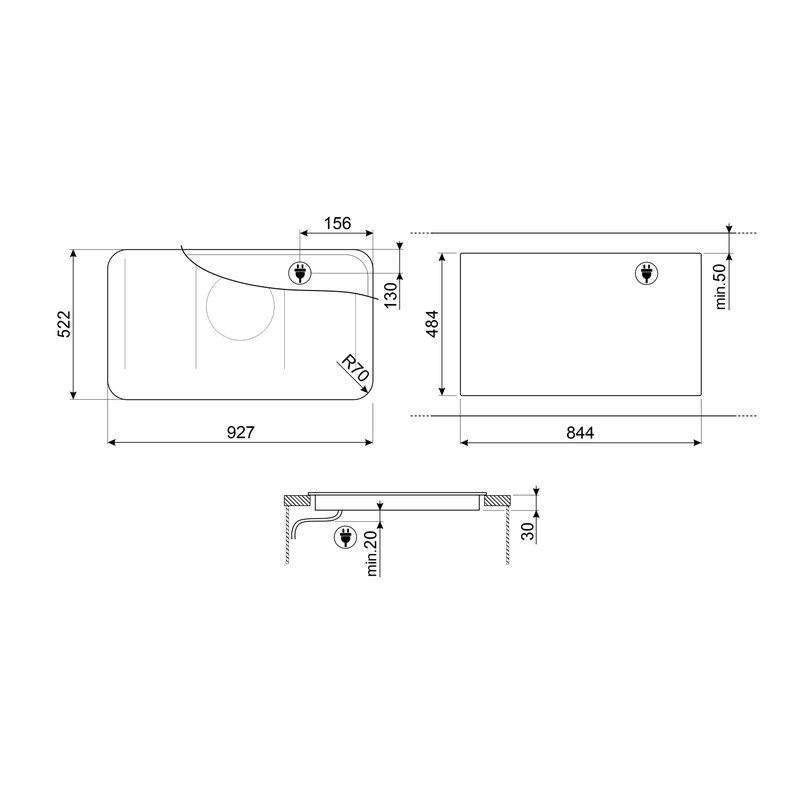 smeg sisl7955mb table de cuisson induction 90 cm multizone