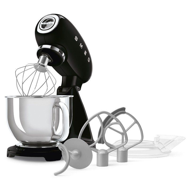 smeg smf05bleu robot sur socle 4,8 l noir brillant