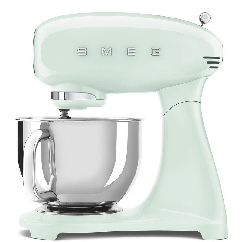 smeg smf05pgeu robot sur socle vert d'eau 4,8l 1000w