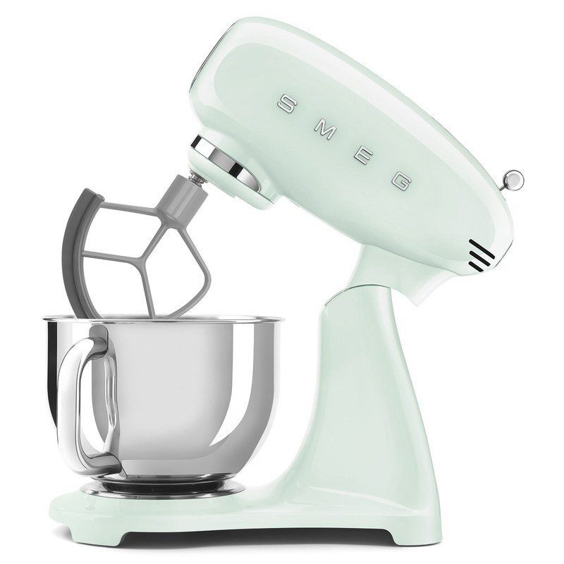 smeg smf05pgeu robot sur socle vert d'eau 4,8l 1000w