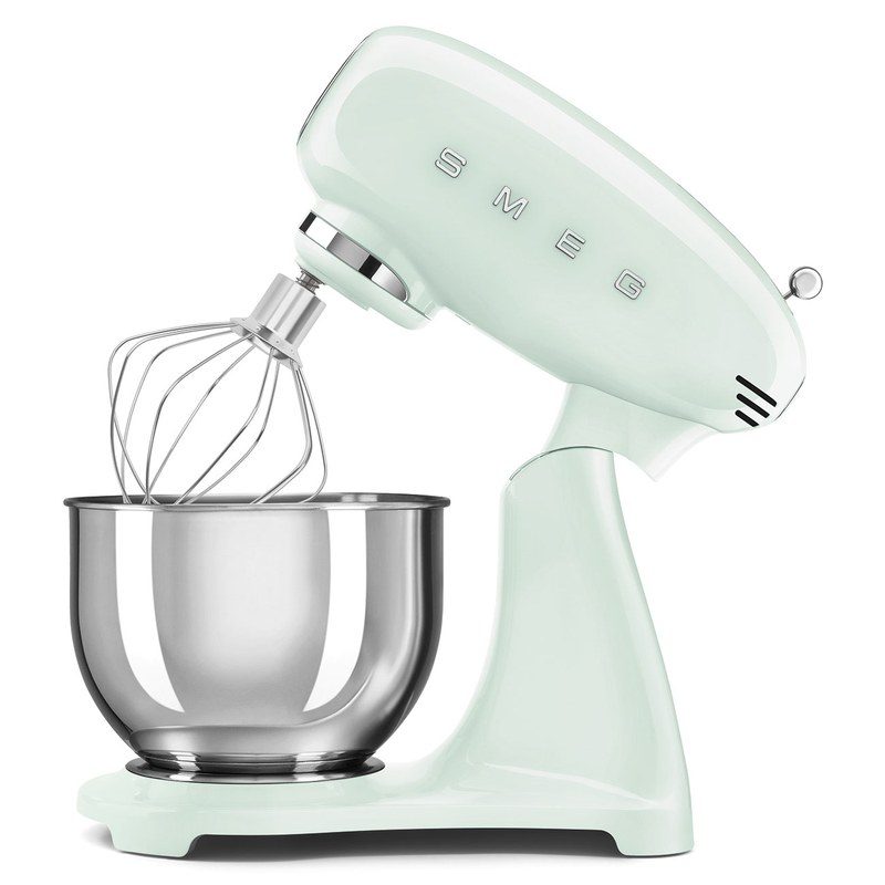 smeg smf05pgeu robot sur socle vert d'eau 4,8l 1000w