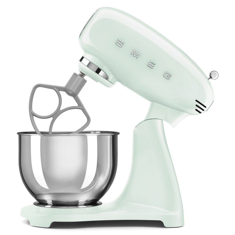 smeg smf05pgeu robot sur socle vert d'eau 4,8l 1000w