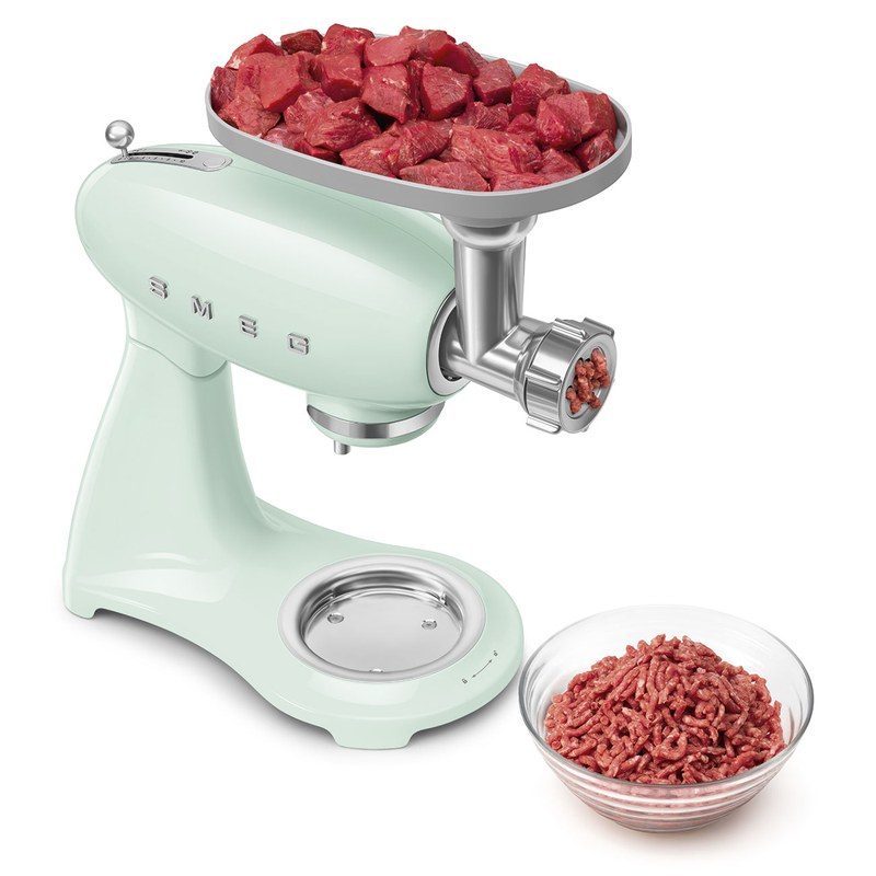 smeg smf05pgeu robot sur socle vert d'eau 4,8l 1000w