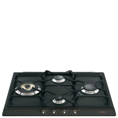 smeg sr764ao table de cuisson gaz 60 cm anthracite avec brûleurs ultra rapides