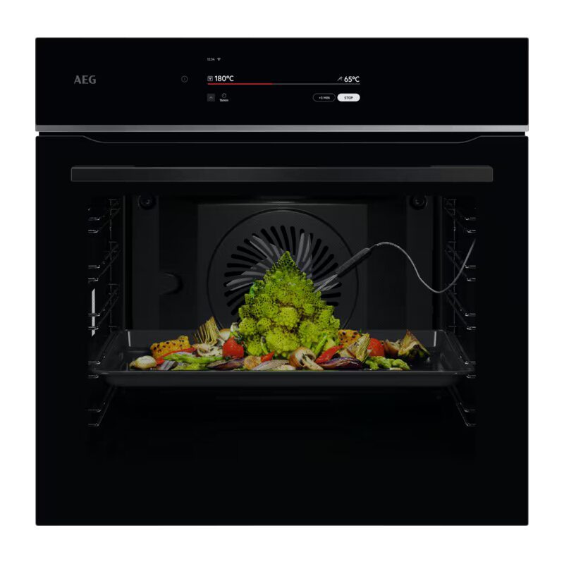 Four moderne avec légumes rôtis et sonde