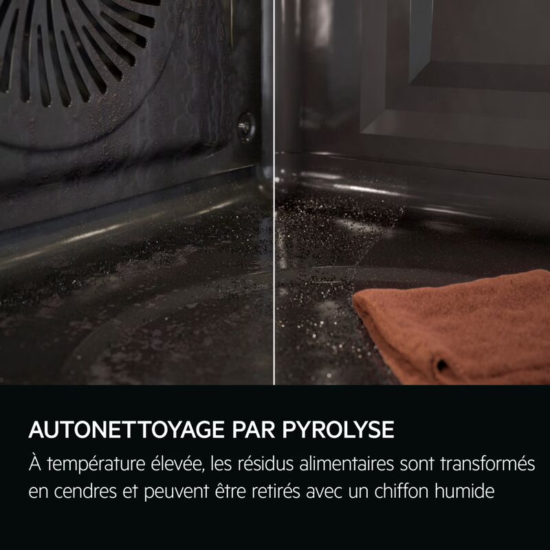 Four avec fonction autonettoyage par pyrolyse
