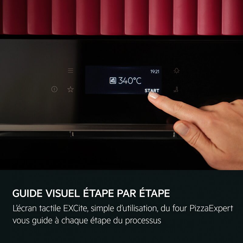 Écran tactile four réglé à 340°C