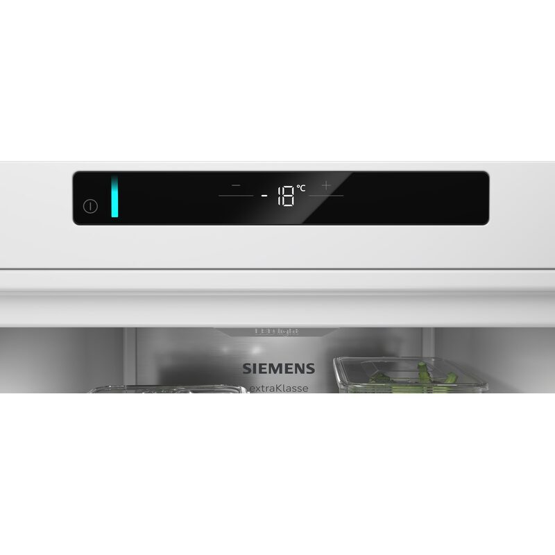 Panneau de contrôle réfrigérateur Siemens affichant 18°C