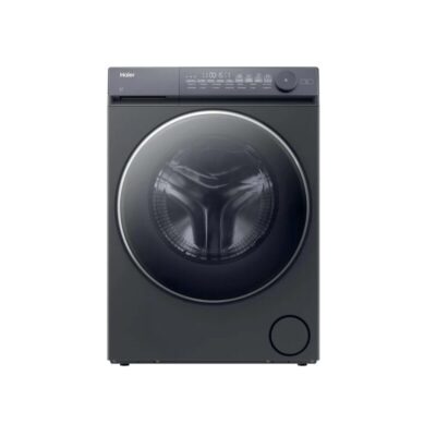Lave-linge frontal Haier gris anthracite moderne