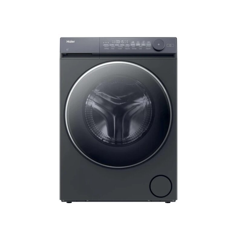 Lave-linge frontal Haier gris anthracite moderne