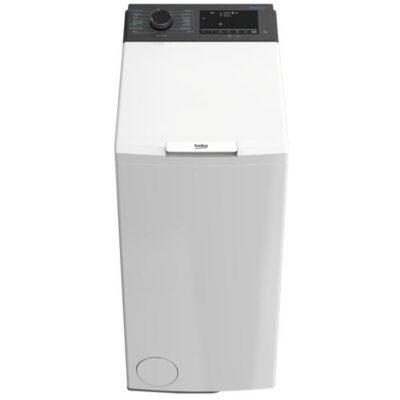 Lave-linge top blanc avec panneau numérique