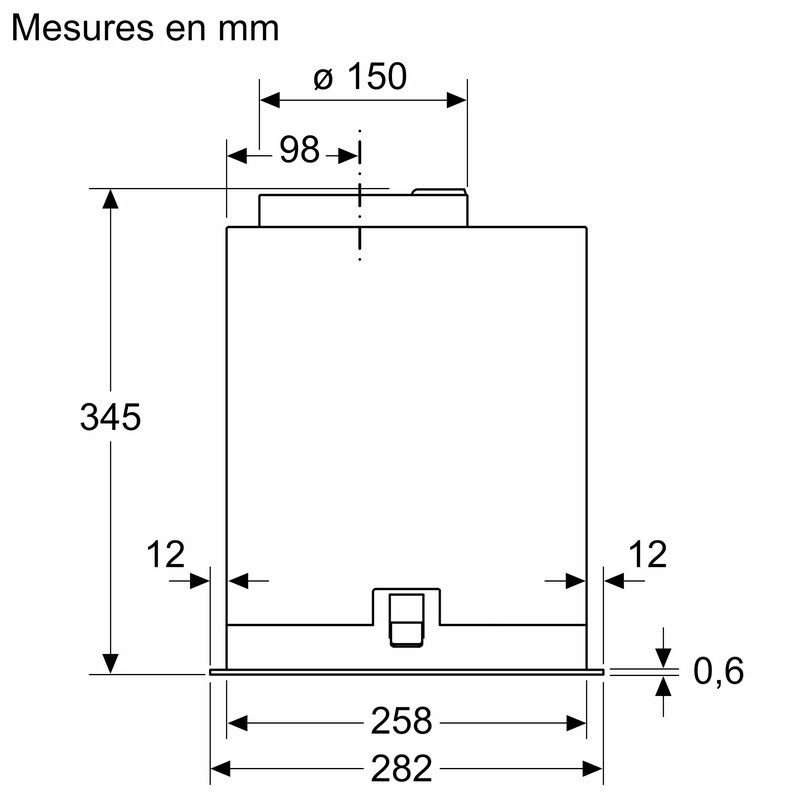 neff d86nac1s0b groupe filtrant 86 cm noir hotte encastrable performante