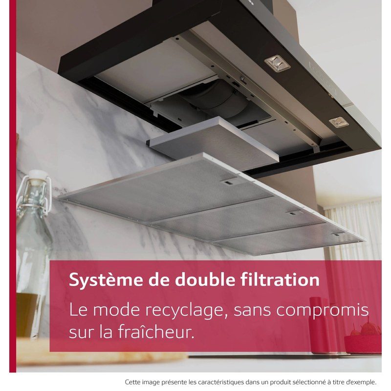 neff d97bdn2s0 hotte murale 90 cm noir mat puissance et silence