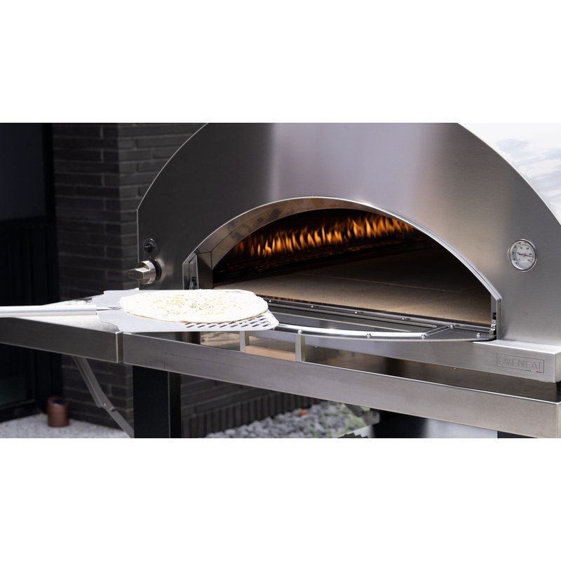 Four à pizza extérieur inox avec flamme