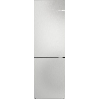 Réfrigérateur combiné inox à congélateur en bas