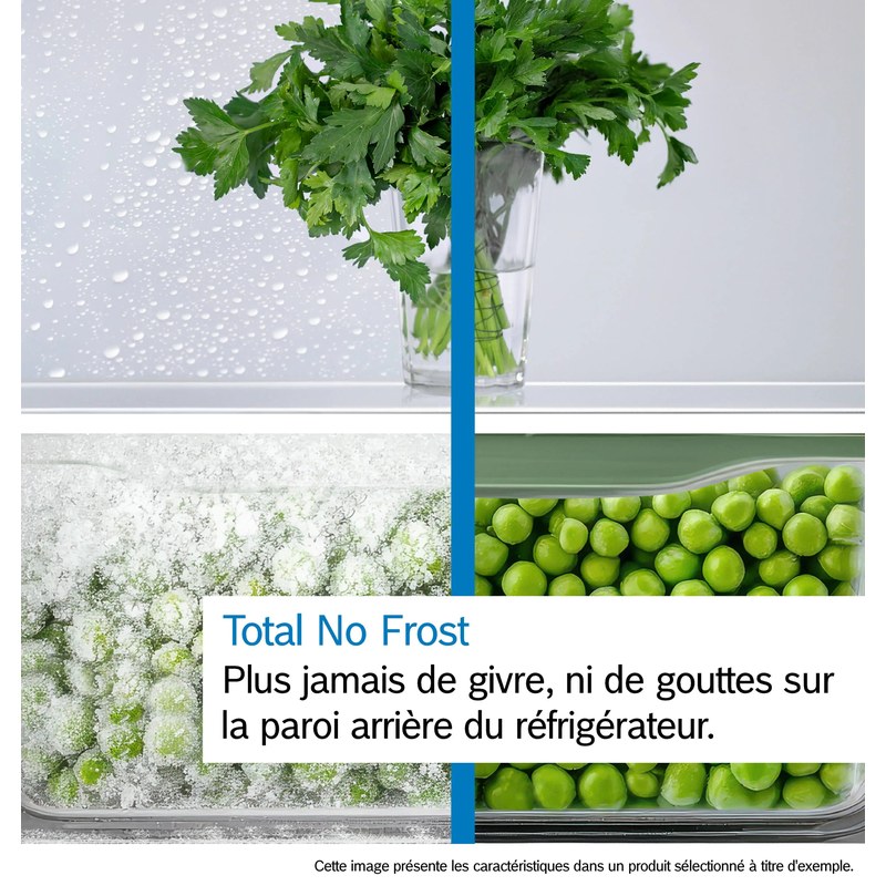 kgn362lbf réfrigérateur combiné inox 186 cm total no frost