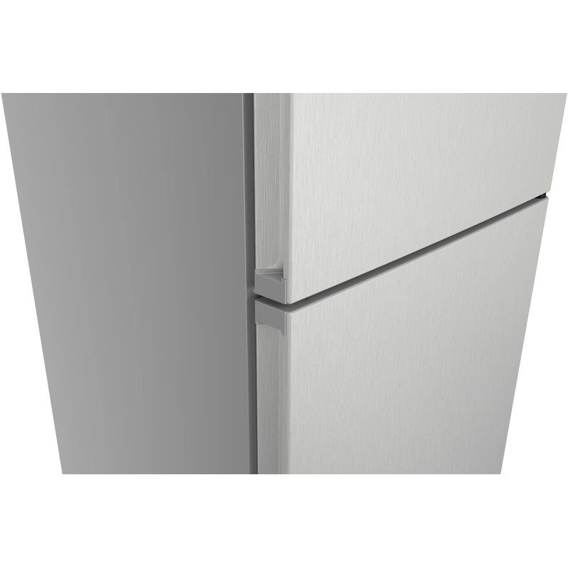 Gros plan porte réfrigérateur inox moderne