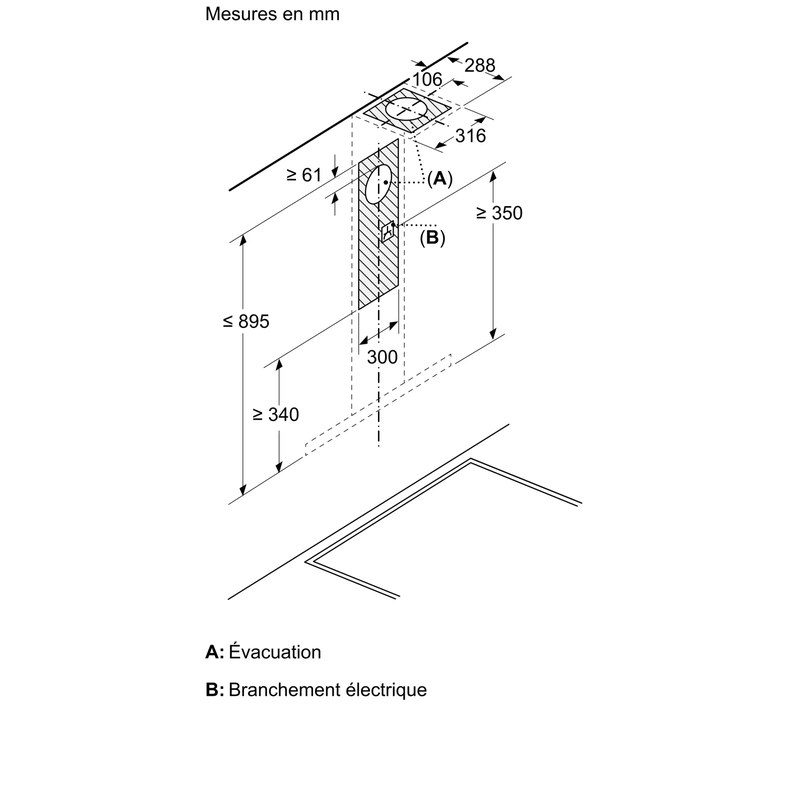 siemens lc67bdn30 hotte murale 60 cm iqdrive silencieuse et connectée